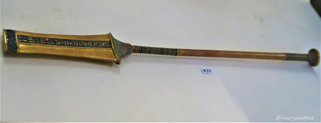 Gilded Wooden Sceptre of Tutankhamun