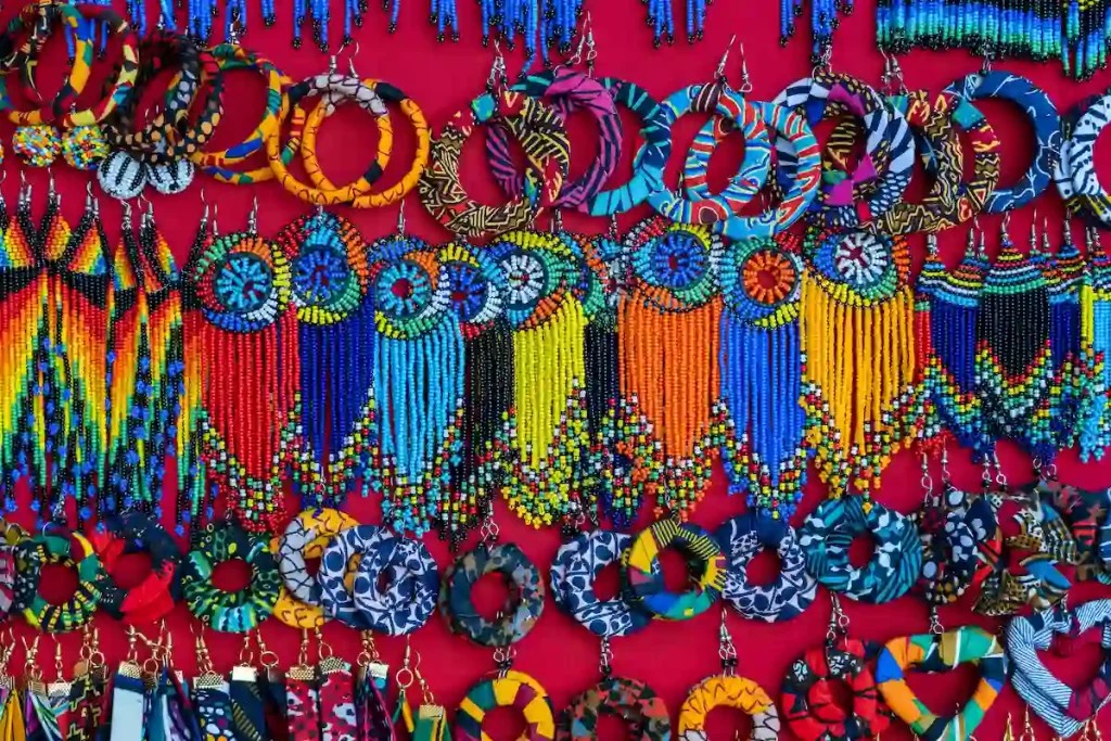 Tribal masai colorful earrings