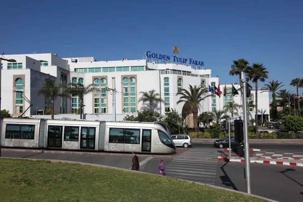 Modern tramway in the city of Rabat