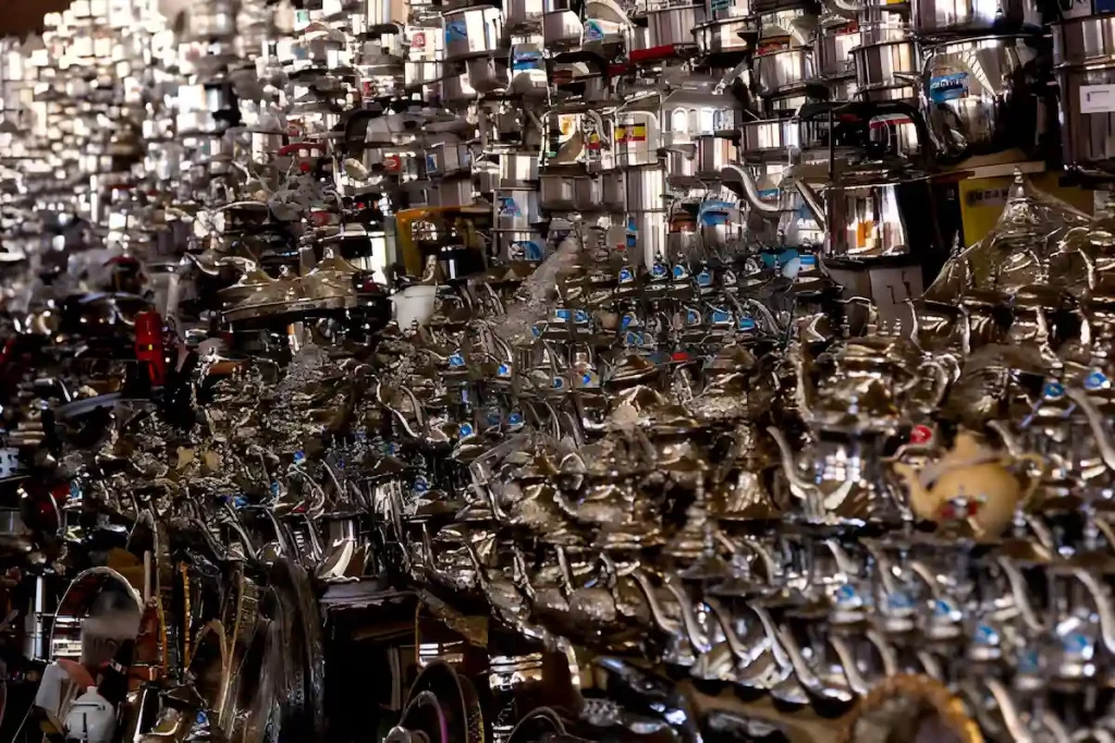  Metal pods on Souk El Had, in the centre of Agadir.