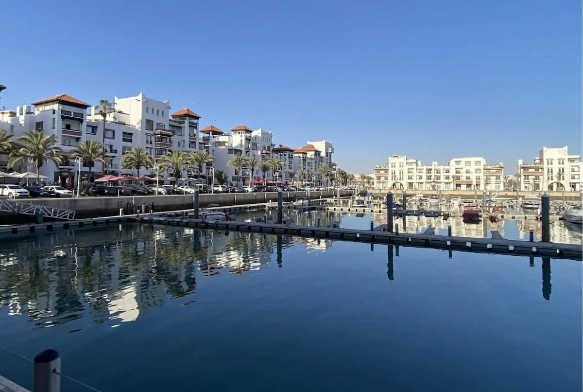 Morning view of Agadir Marina
