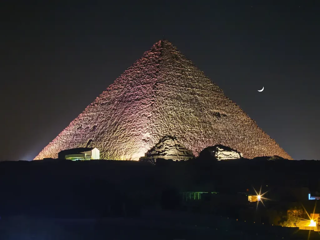 Egypt Pyramid night. Egypt Pyramid night Egypt, Giza