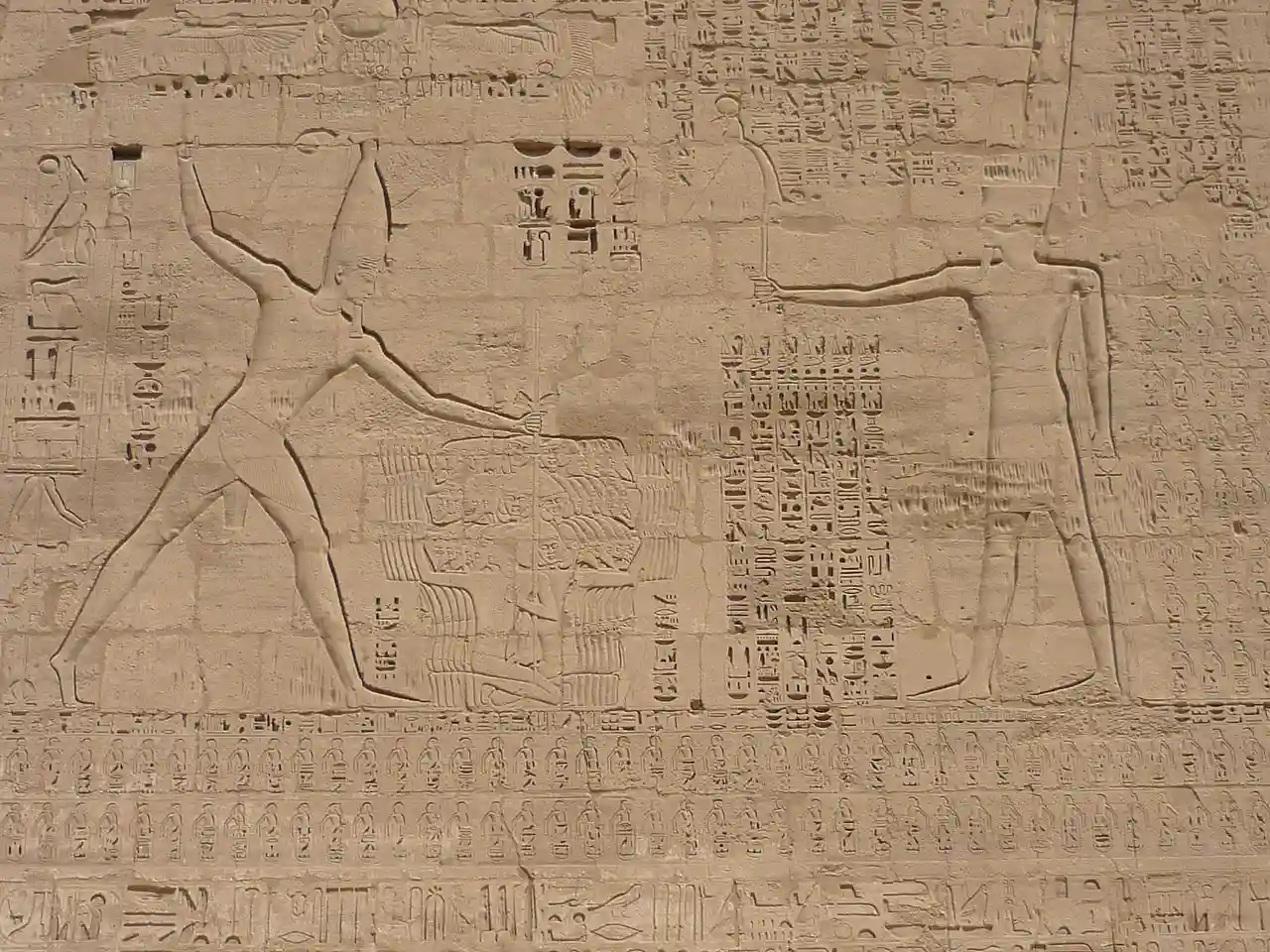 the temple of Ramses III at Medinet Habu.