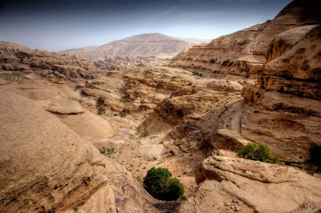 Views from the walking trail from Al-Madras to the High Place of Sacrifice, Petra, Jordan
