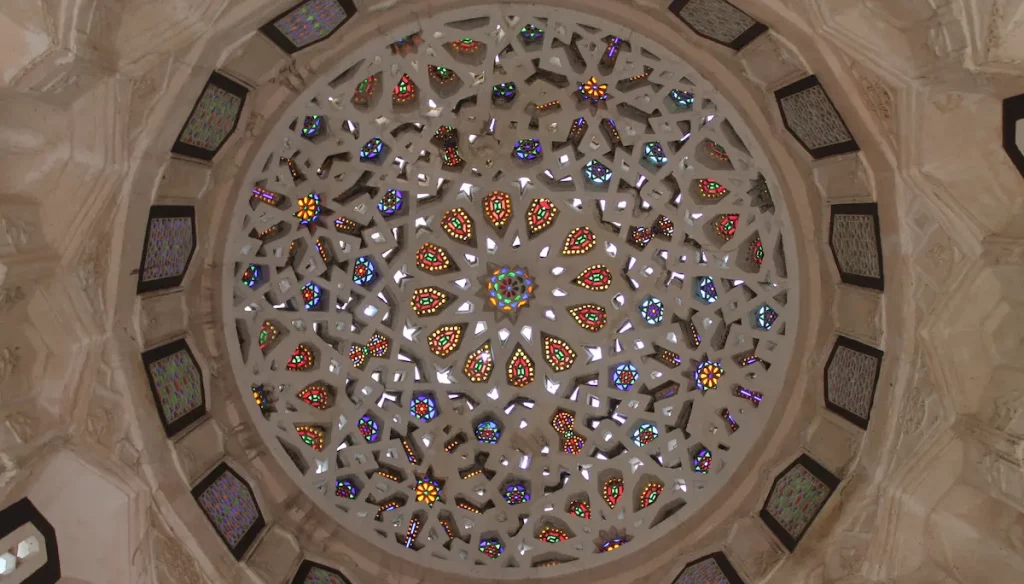 Dome with colored glass on the grounds of the Bayt al-Suhaymi 