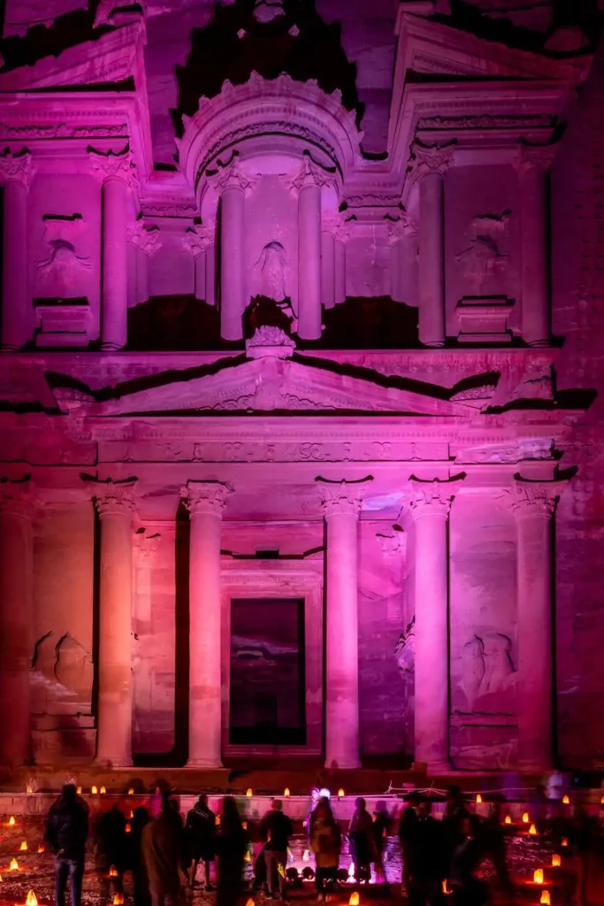 The Exterior Of The Treasury During The ‘Petra By Night’ Experience, Petra