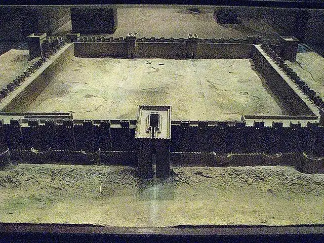 Reconstruction modell of the Buhen Fortress at Nubian Museum, Aswan