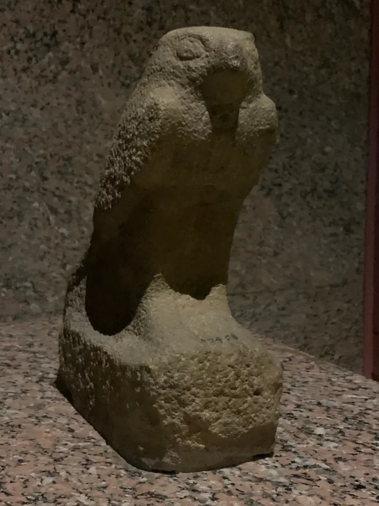 Statue of a hawk with a cartouche of Senusret II 