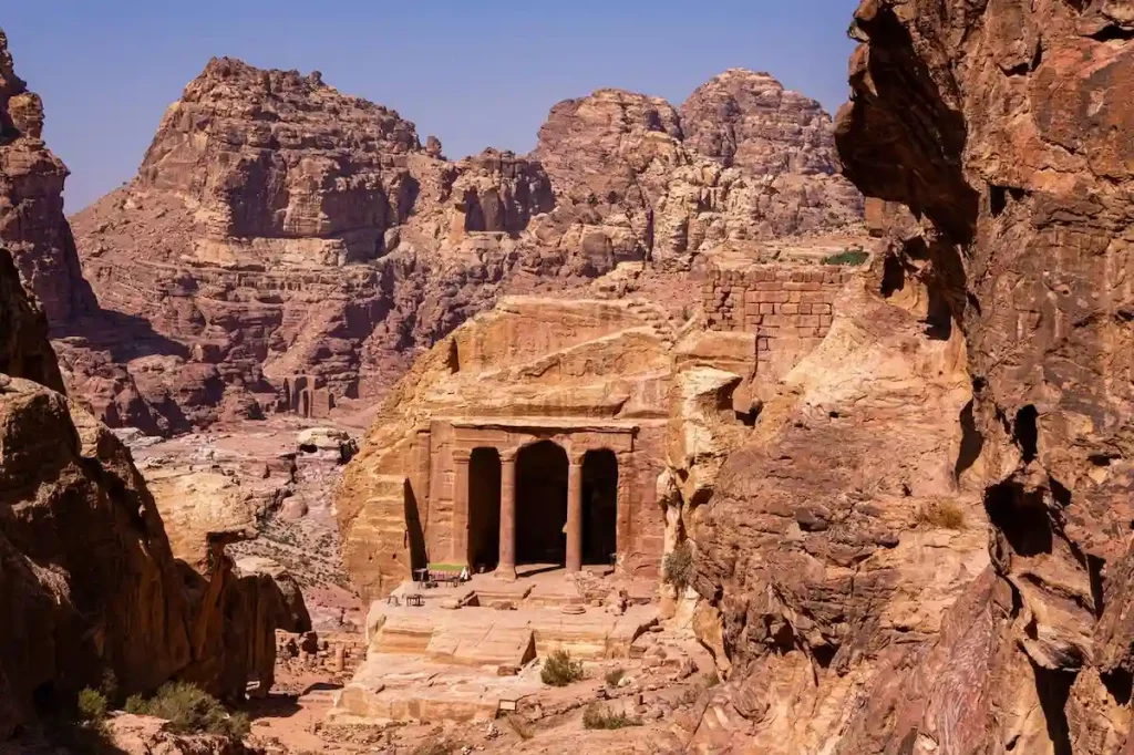 Garden Triclinium on Wadi Farasa trail at the City of Petra, Jordan