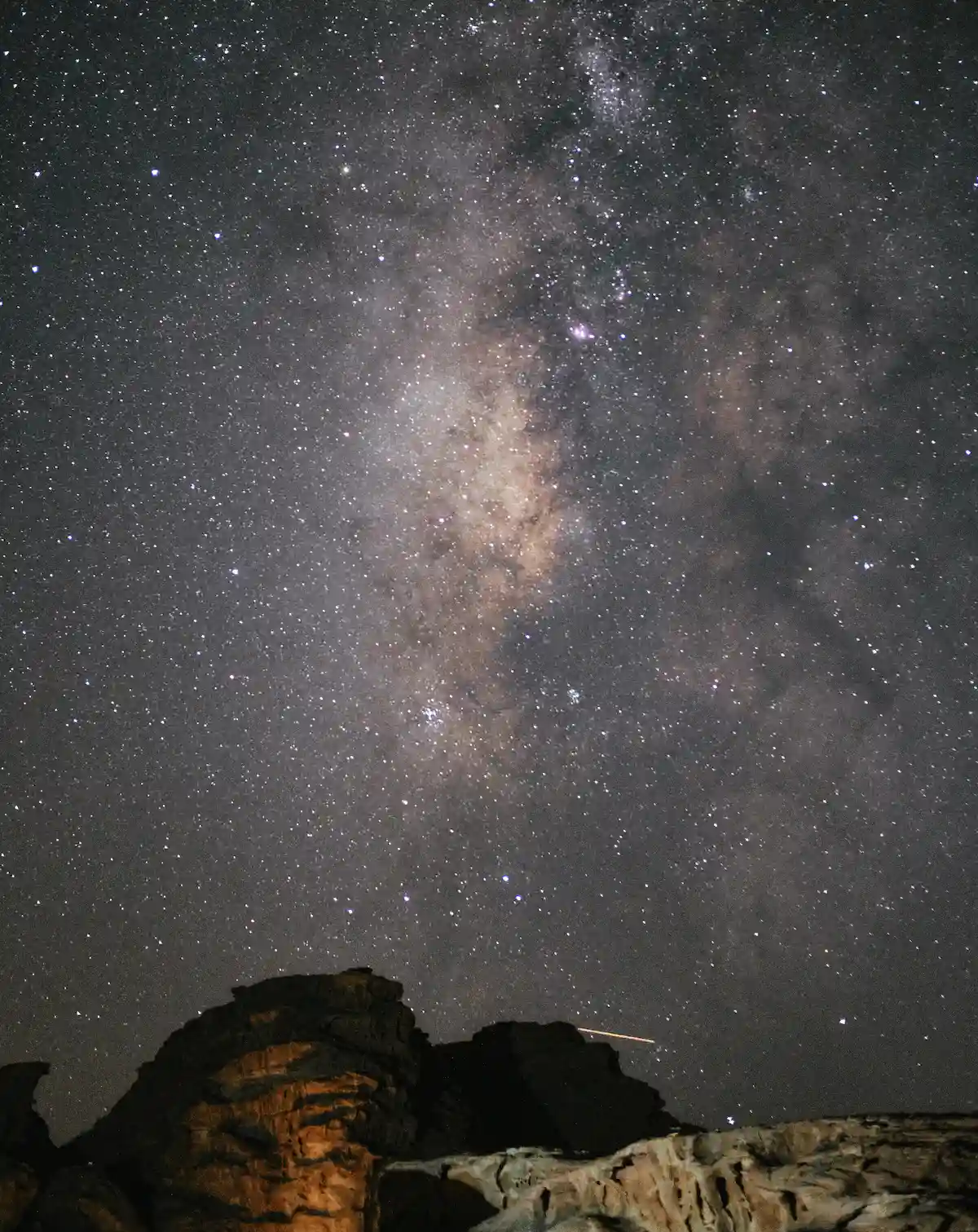 Stars Above Rocks on a Desert