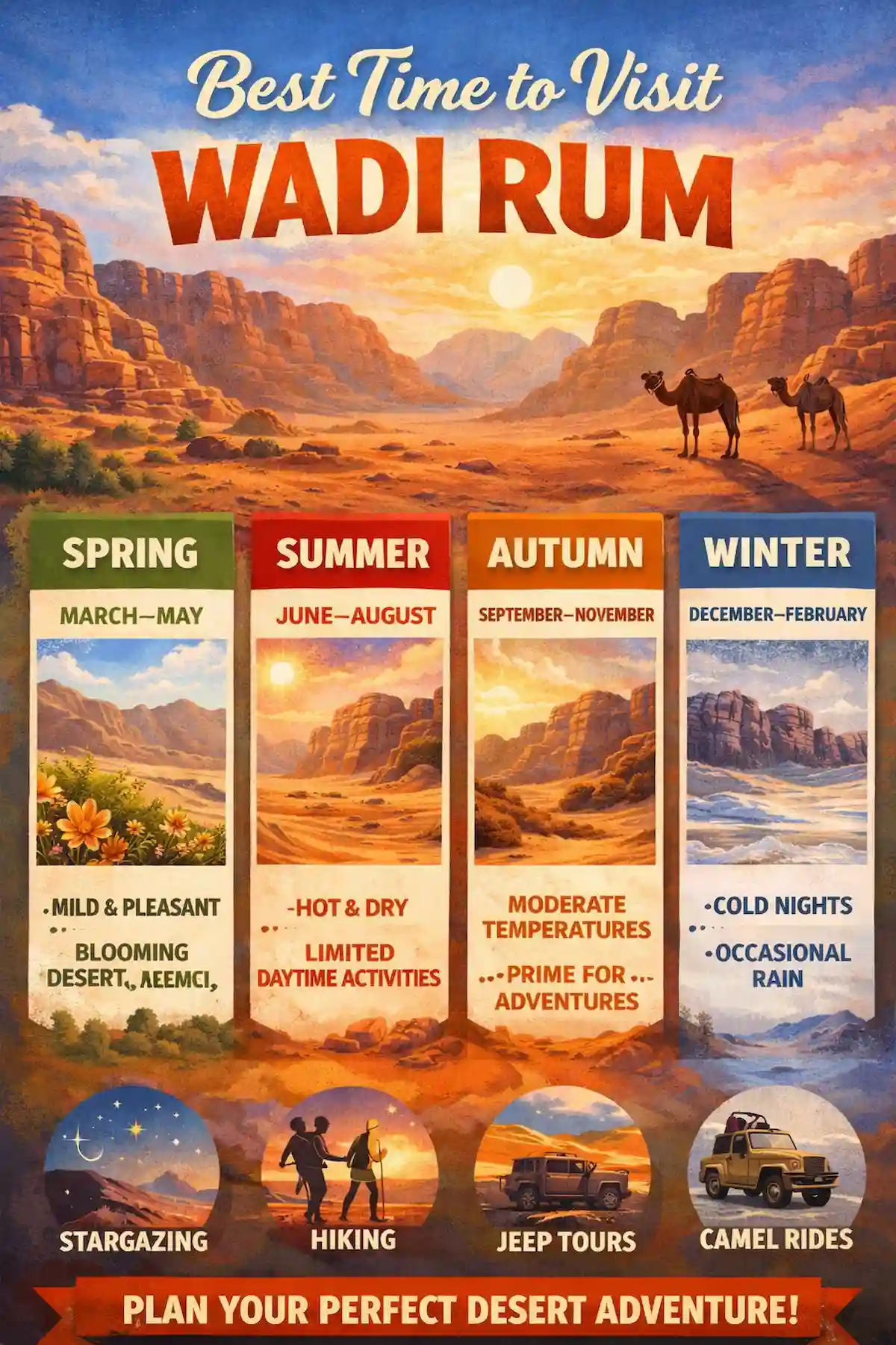 Best Time to Visit Wadi Rum: When to Go for Perfect Weather and Desert Adventures