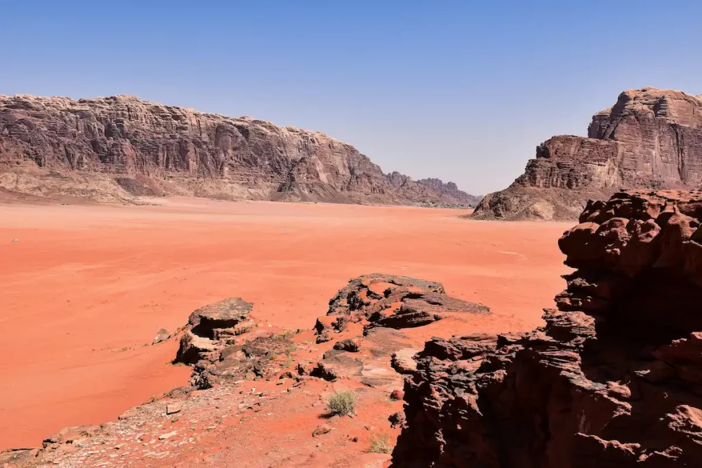 Canyon in Desert in wadi rum