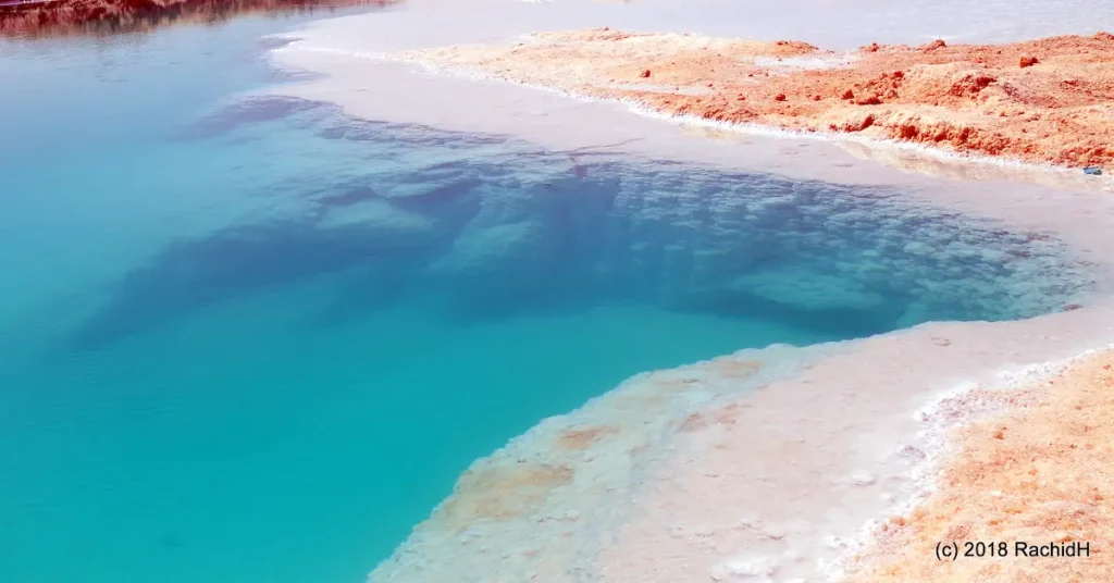 The Salt Lakes of Siwa Oasis in Egypt Western Desert.