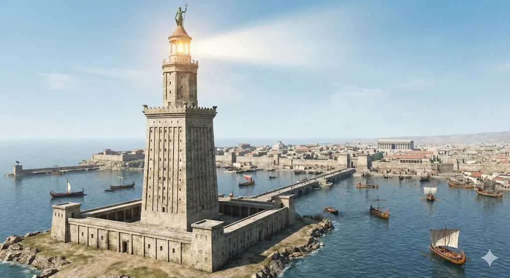 An imaginary image of the Lighthouse of Alexandria