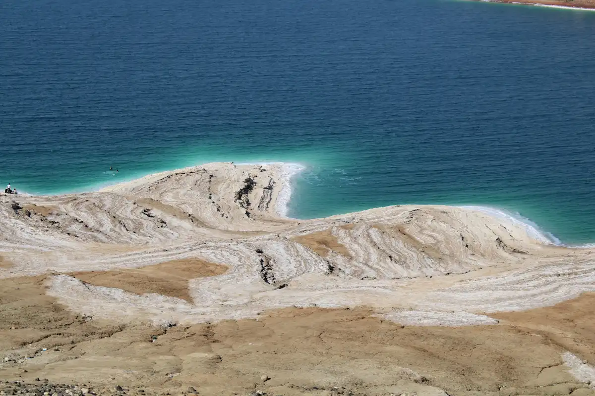 Aerial View of the Dead Sea Shoreline