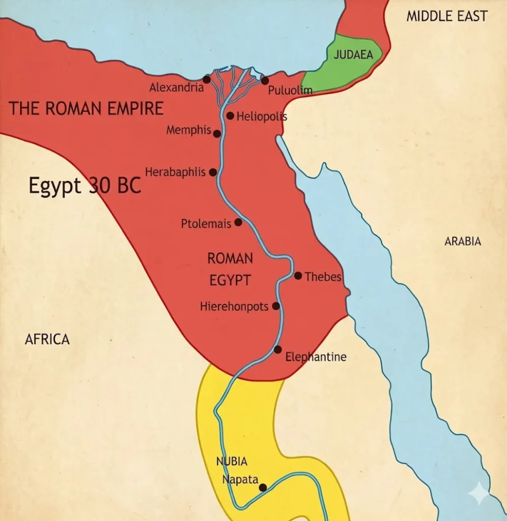 Ancient Egypt Map Under the Greek Era
