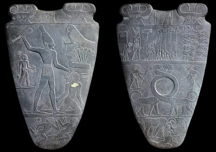 Both sides of the Narmer Palette