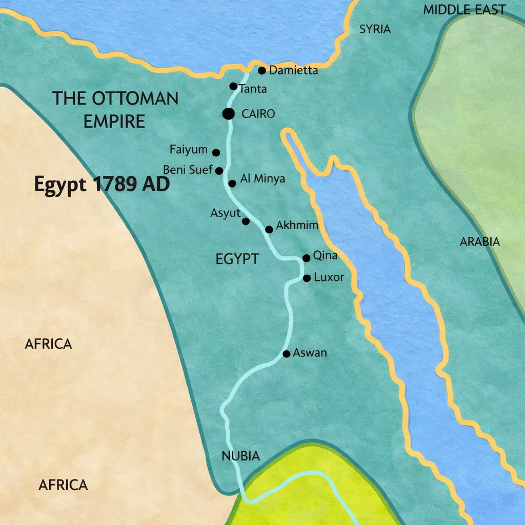 Egypt Map Under the Great Ruler Muhammad Ali