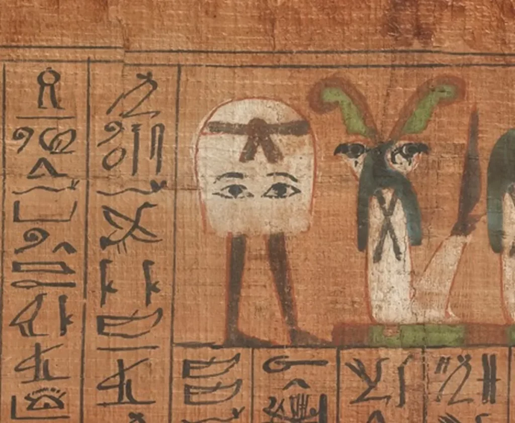 Section of Papyrus Bodmer 100, showing the god Medjed