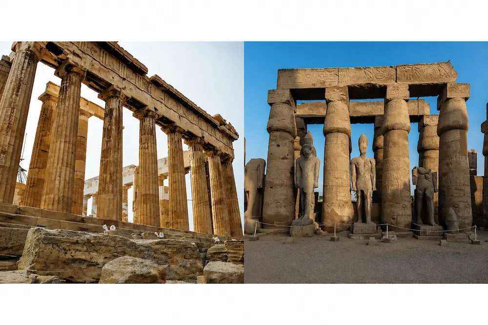 Ancient Egypt Architecture vs Ancient Greece Architecture