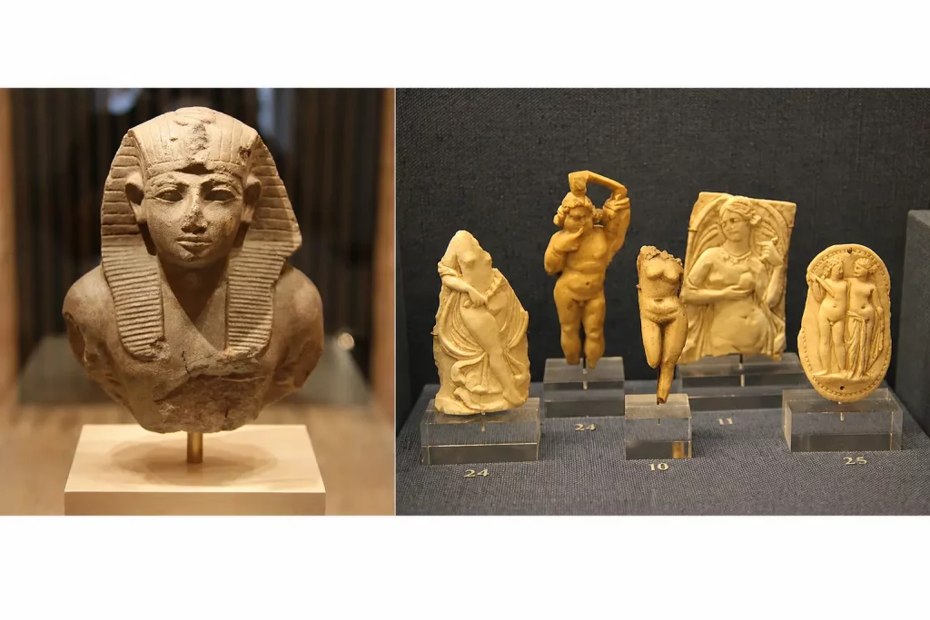 Ancient Egypt art vs Ancient Greece art