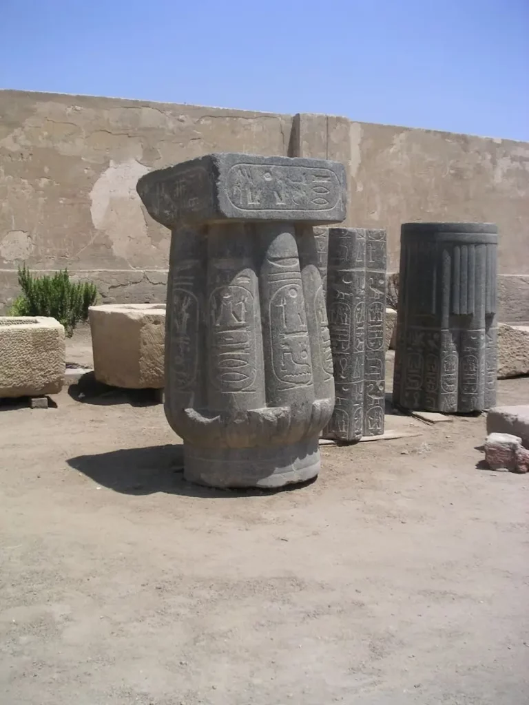 Column Capital Inscribed with the Cartouches of Sethnakht – Heliopolis