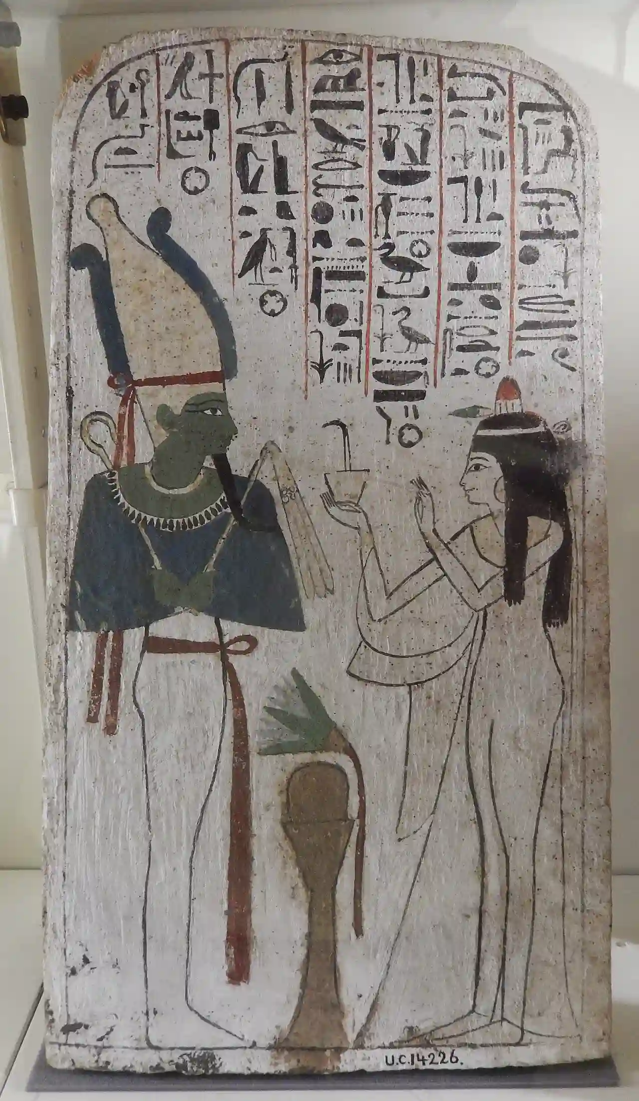 Petrie Museum painted wooden stele of Neskhons