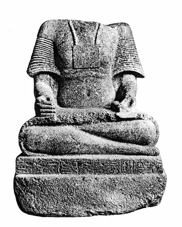 Statue of the High Priest of Amun Herihor as a scribe