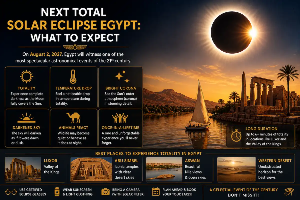 Next total solar eclipse Egypt what to expect 2027 totality experience